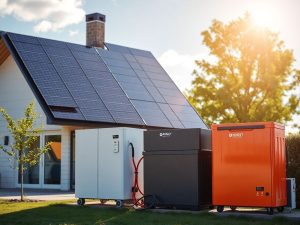 Baterii de stocare pentru energie în casă modernă.